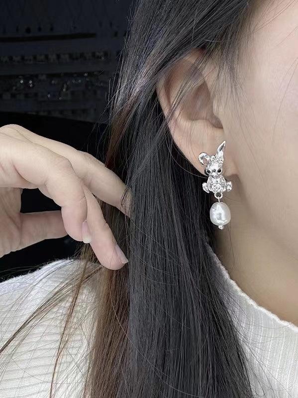Rabbit&Pearl Earrings - PAINEVIDA
