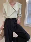 Irregular Large Lapel Shirt - PAINEVIDA