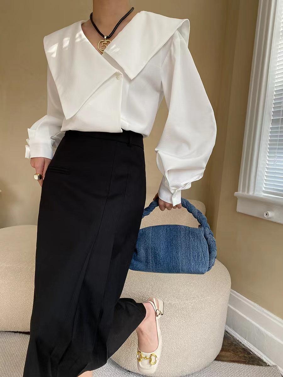 Irregular Large Lapel Shirt - PAINEVIDA