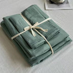 Solid Cotton 4 Pieces Bedding Sheets Set - PAINEVIDA