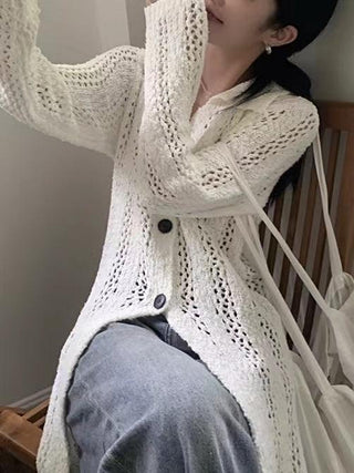 Open-Knit Cardigan Jacket