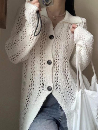 Open-Knit Cardigan Jacket