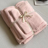 Solid Cotton 4 Pieces Bedding Sheets Set - PAINEVIDA