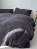 Solid Cotton 4 Pieces Bedding Sheets Set - PAINEVIDA