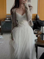 Graceful Ballet Lace Strap Dress - PAINEVIDA