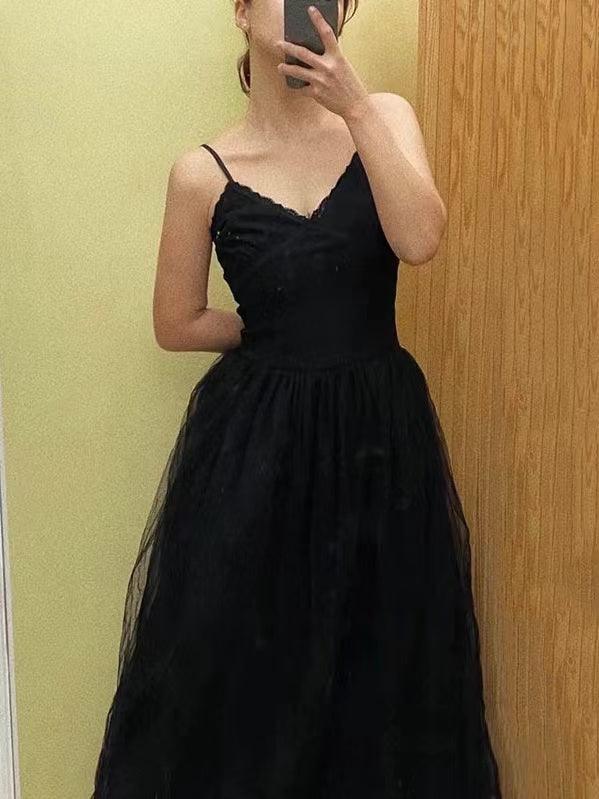 Graceful Ballet Lace Strap Dress - PAINEVIDA