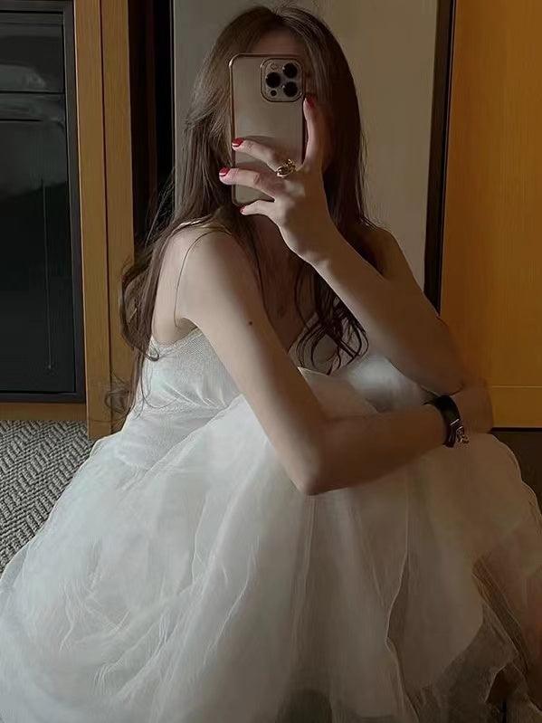 Graceful Ballet Lace Strap Dress - PAINEVIDA