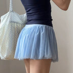 High Waist Mesh Running Skirt