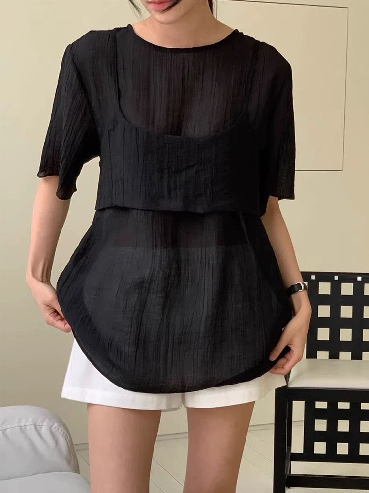 Layered Tank Top Two-Piece Set