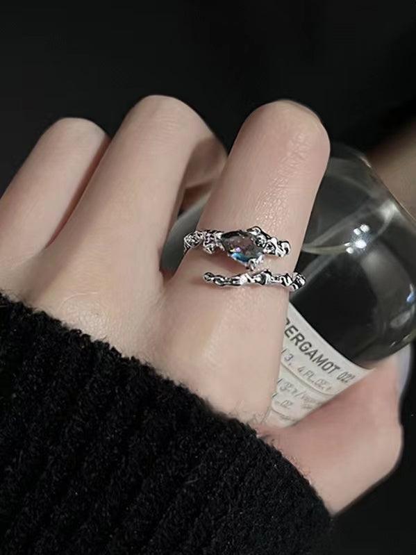 Irregular Moonstone Statement Rings Set by painevida
