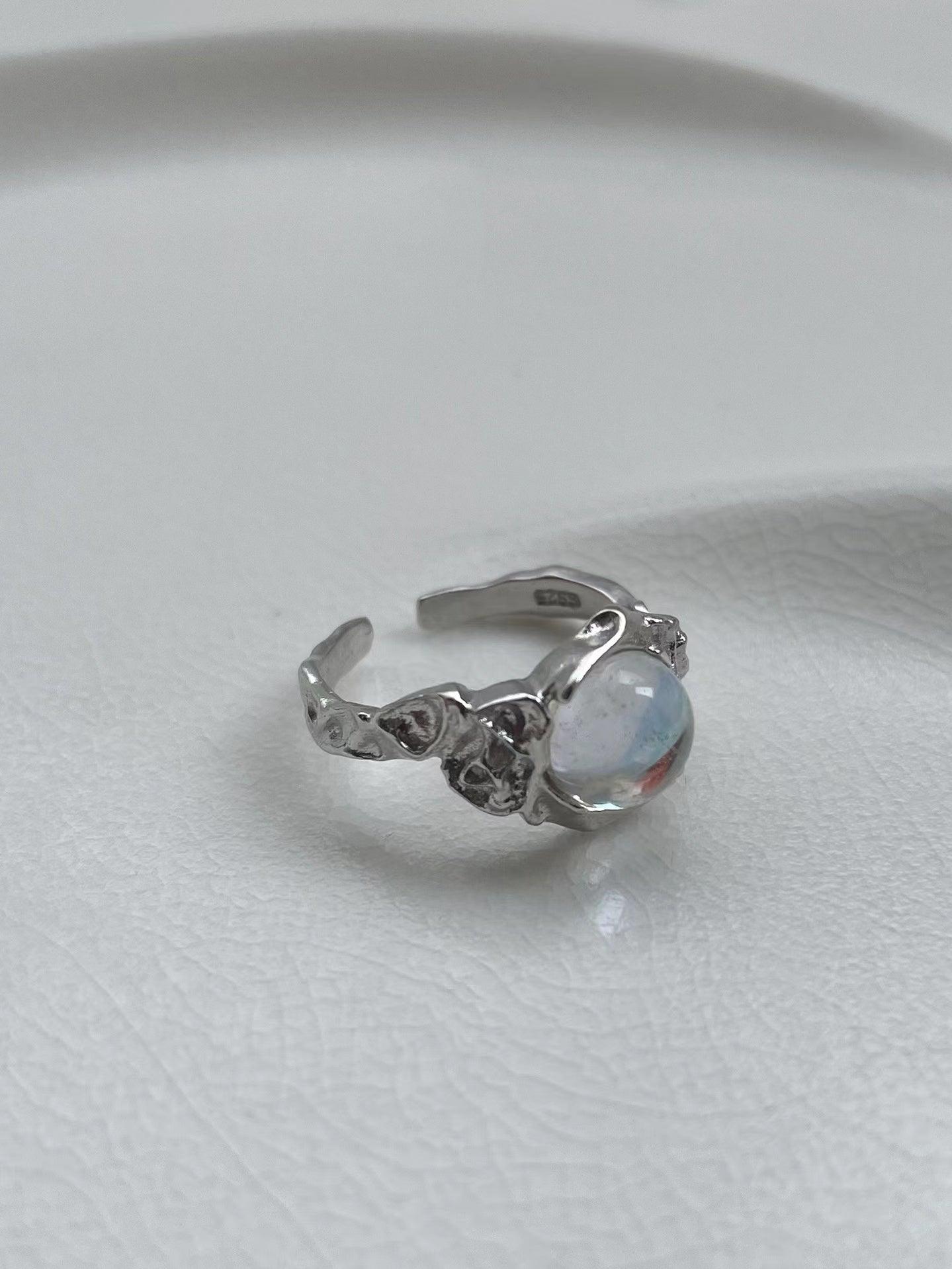 Irregular Moonstone Statement Rings Set - PAINEVIDA