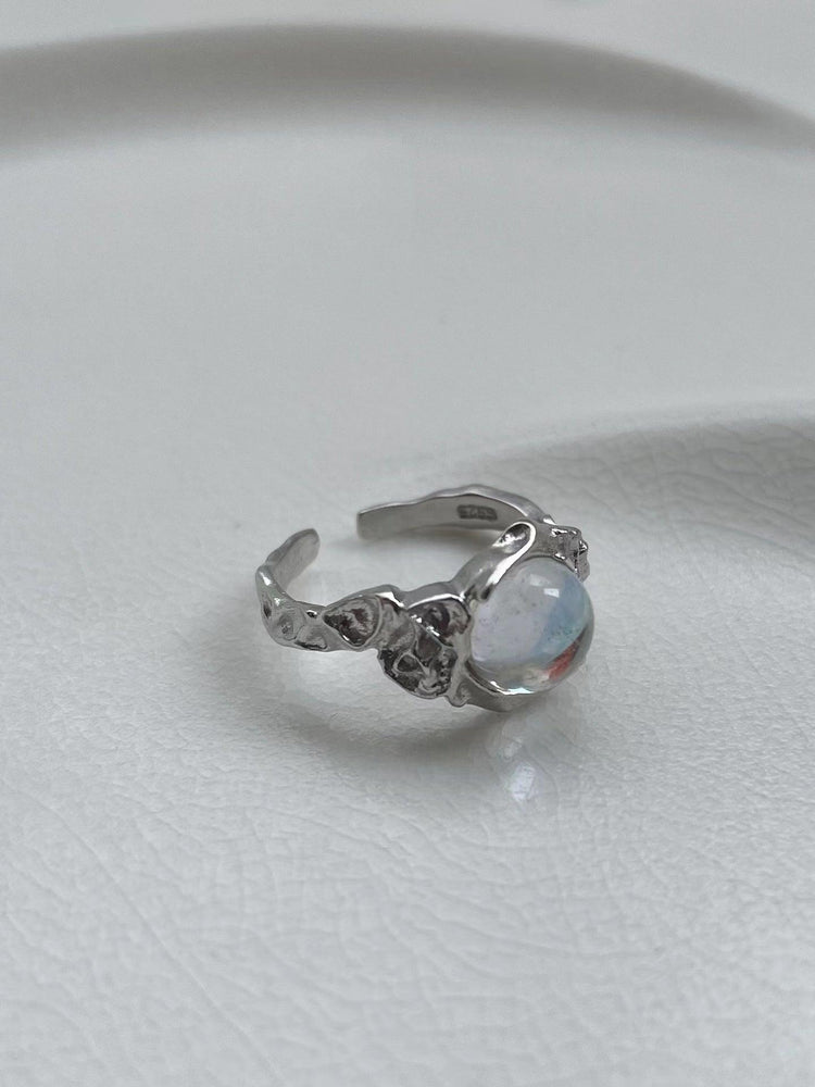 Irregular Moonstone Statement Rings Set by painevida