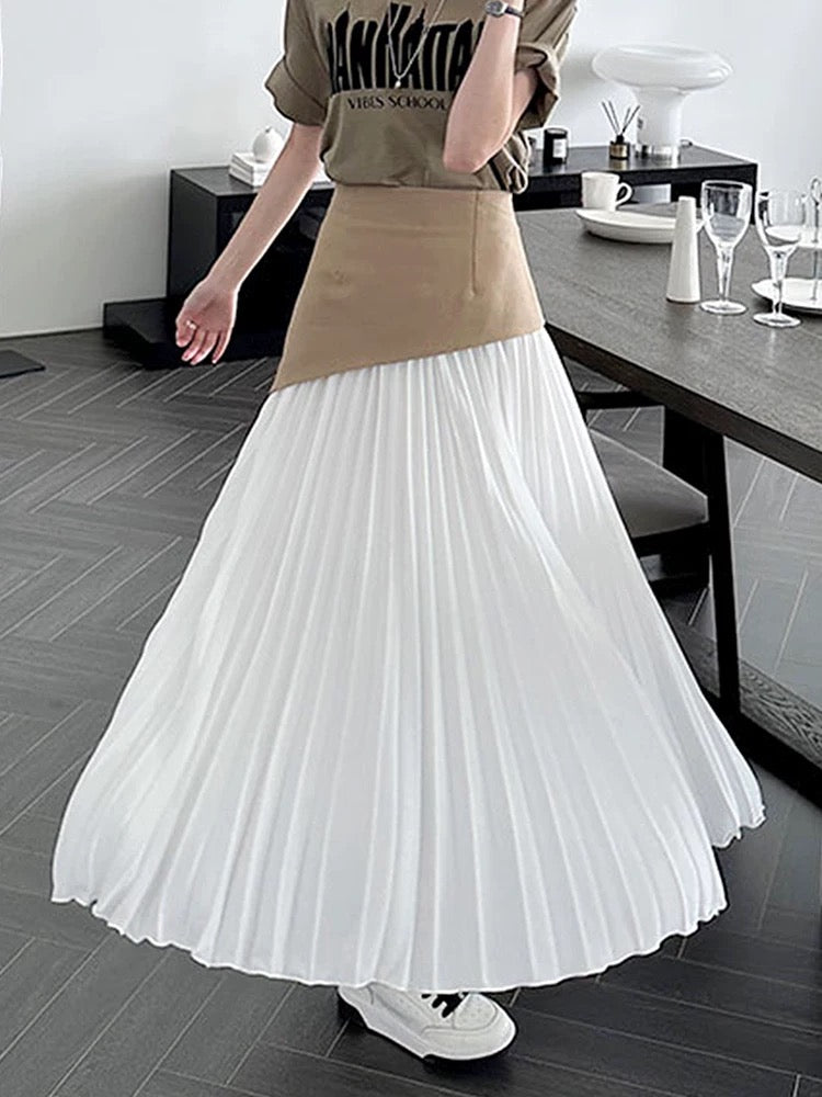 High Waist Pleated Skirt