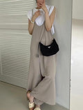 U-Neck Loose Casual Suspenders Jumpsuit - PAINEVIDA