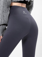 Skinny Leg Solid Color Elastic Fleece Leggings by painevida