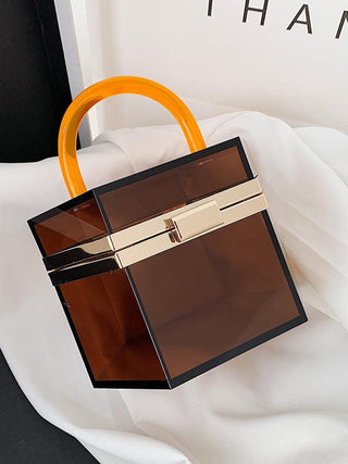 Urban See-Through Geometric Acrylic Handbag