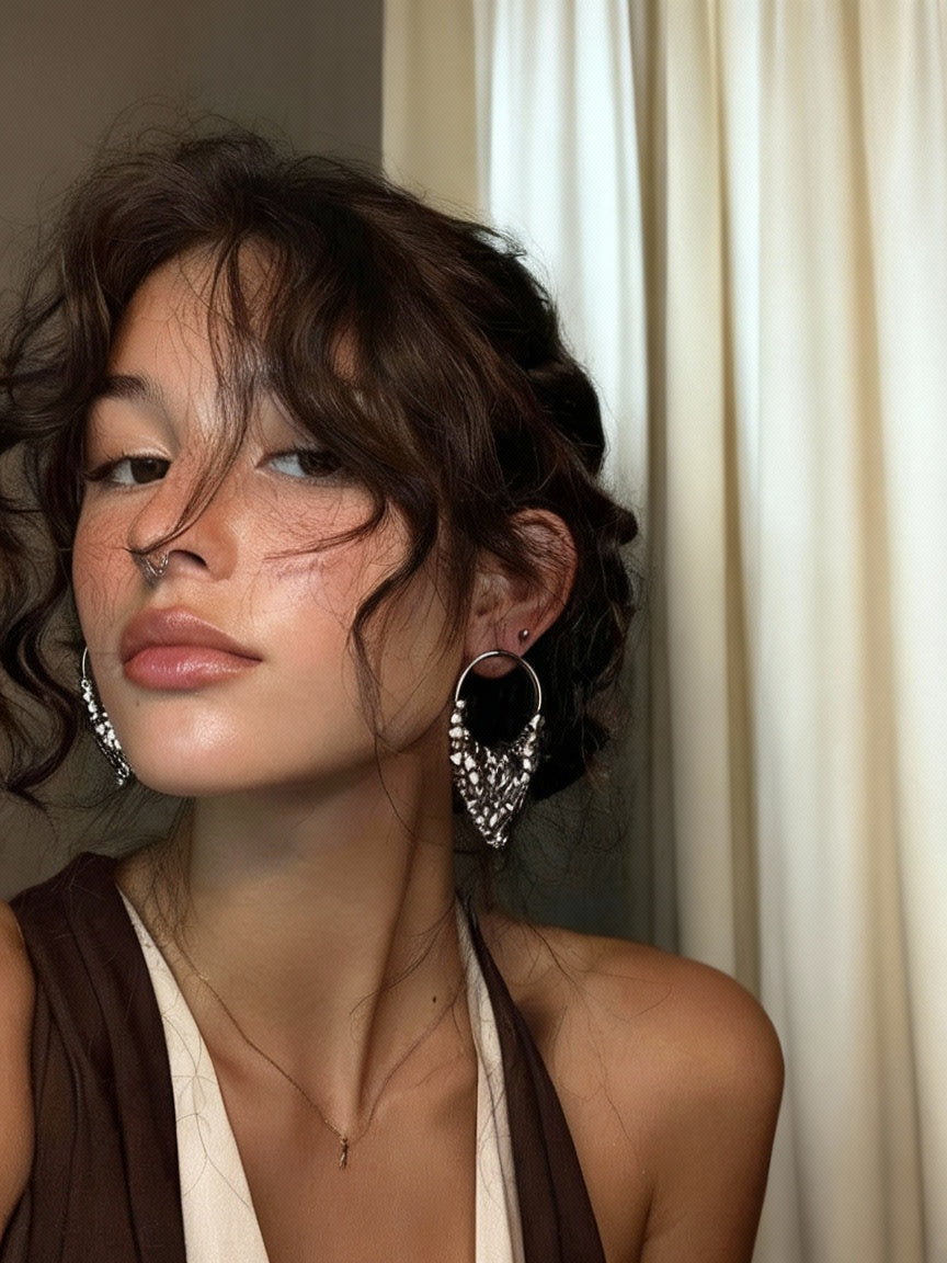 去除水印的耳环展示图