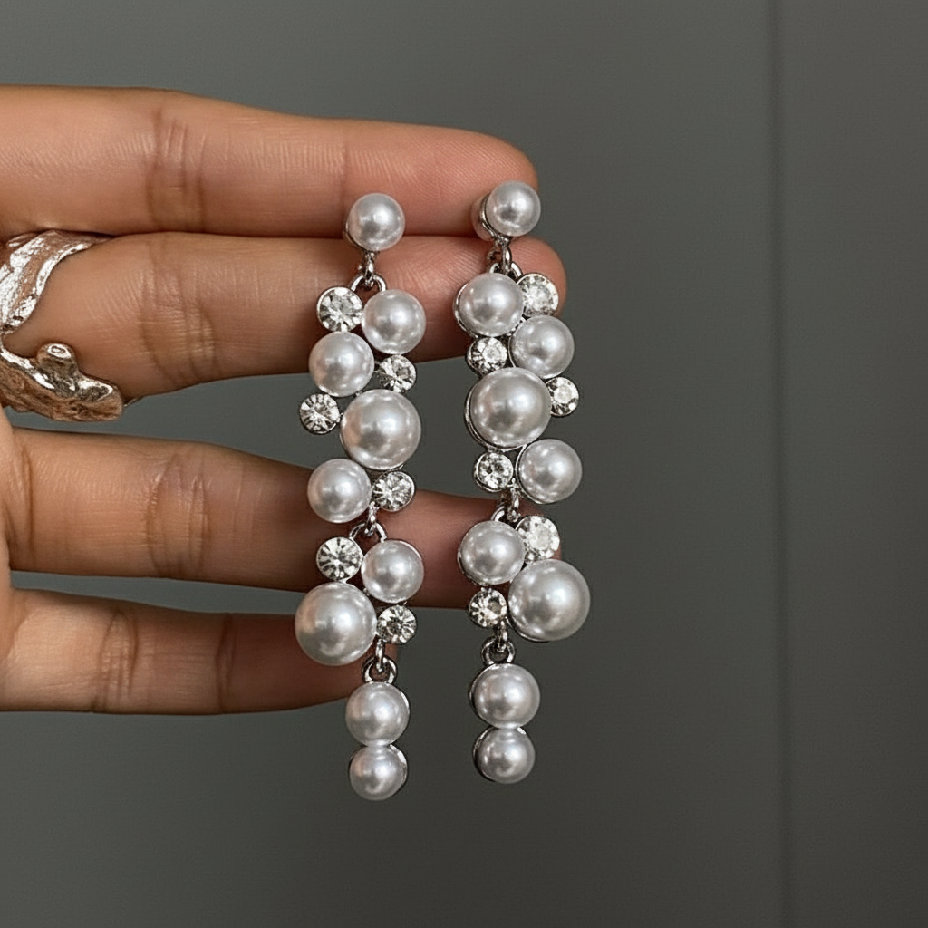 去除水印的珍珠耳环图片