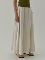 Linen Skirt With Side Slits