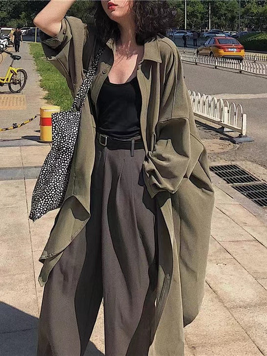 Loose Casual Long-Sleeved Shirt Jacket