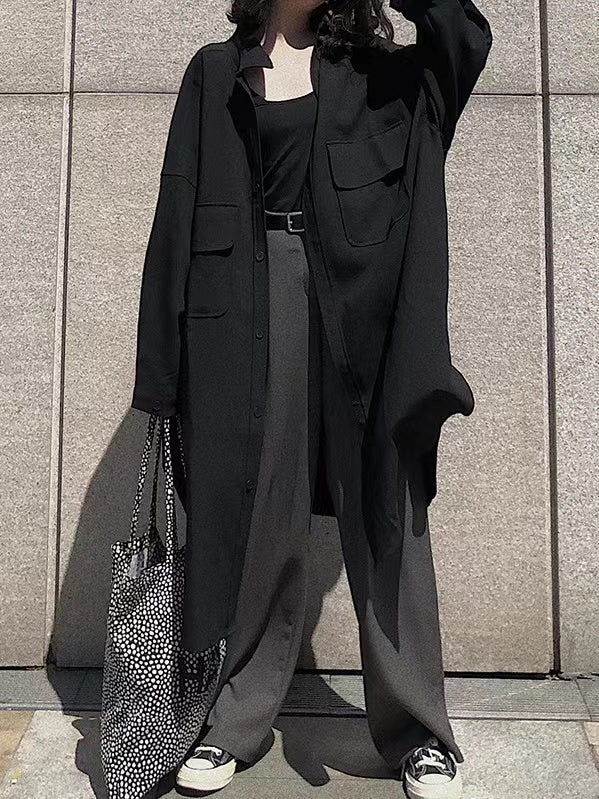Loose Casual Long-Sleeved Shirt Jacket by painevida