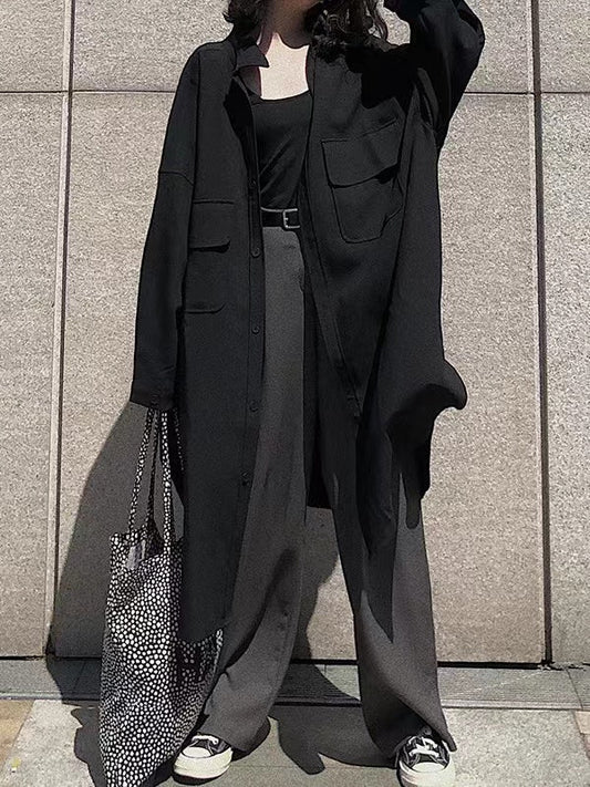 Loose Casual Long-Sleeved Shirt Jacket - PAINEVIDA
