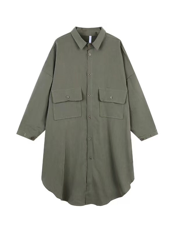 Loose Casual Long-Sleeved Shirt Jacket by painevida