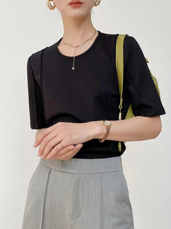 Tencel Cotton Round Neck Half Sleeve T-Shirt - PAINEVIDA