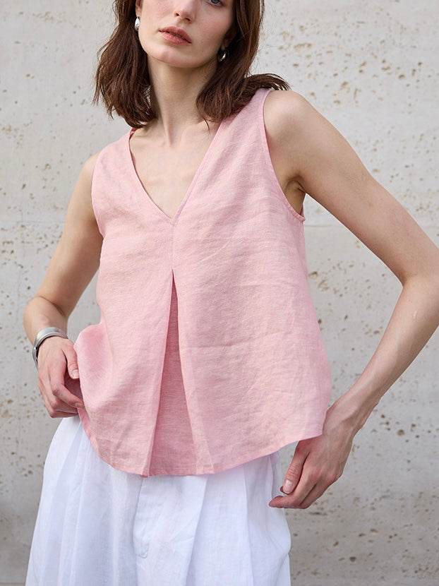 Old Money Style Pure Linen Vest by painevida