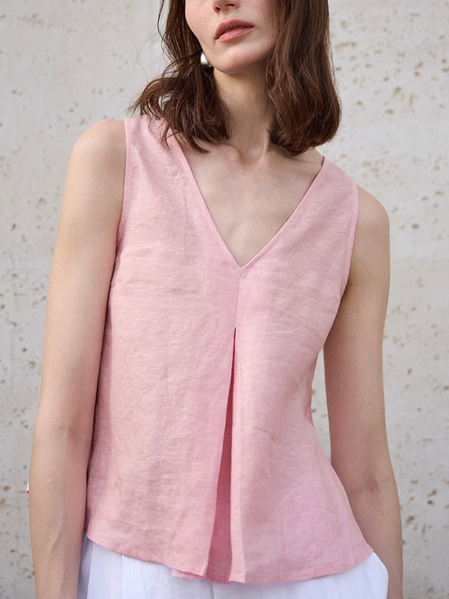 Old Money Style Pure Linen Vest by painevida