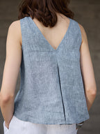 Old Money Style Pure Linen Vest by painevida