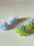 French Retro Color Contrast Beaded Tassel Earrings - PAINEVIDA