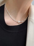 Mini Triangle Geometric Shard Silver Necklace - PAINEVIDA