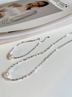 Mini Triangle Geometric Shard Silver Necklace - PAINEVIDA