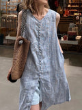 Linen Slouchy Tank Dress