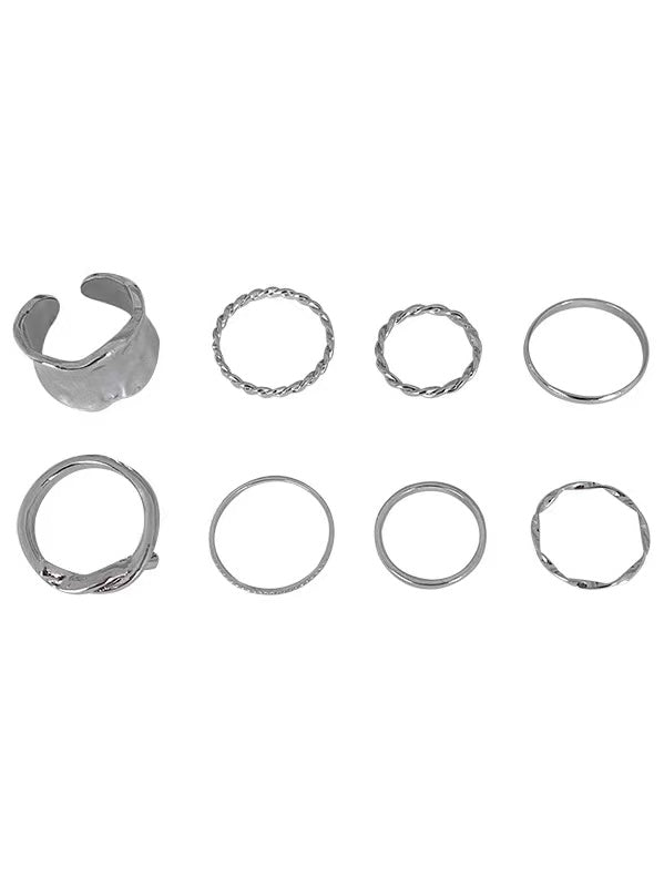 Simple Design 8 Rings set - PAINEVIDA