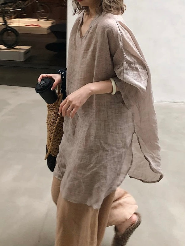 Linen Tea Dress Shirt by painevida