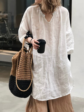 Linen Tea Dress Shirt by painevida