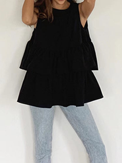 Layered Ruffle Tank Shirt