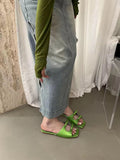 Elegant Bow Slip-On Sandals - PAINEVIDA