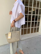 Simple Lapel Loose Irregular Shirt & Slit Skirt suit - PAINEVIDA