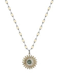 Leaf Texture Sunflower Stainless Steel Necklace - PAINEVIDA
