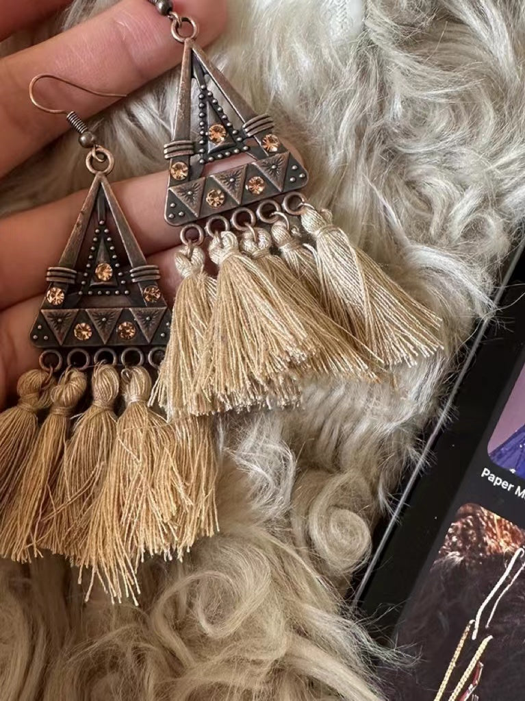 Vintage Boho Tassel Earrings - PAINEVIDA