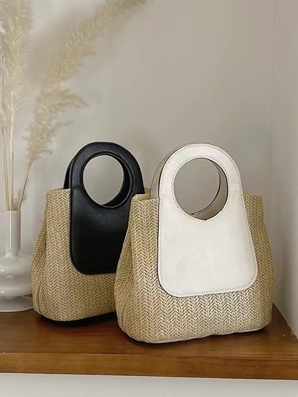 Lnternet Celebrity Woven Beach Fashion Handbag by painevida
