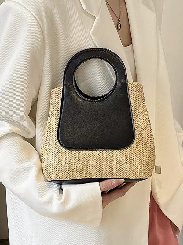 Lnternet Celebrity Woven Beach Fashion Handbag by painevida