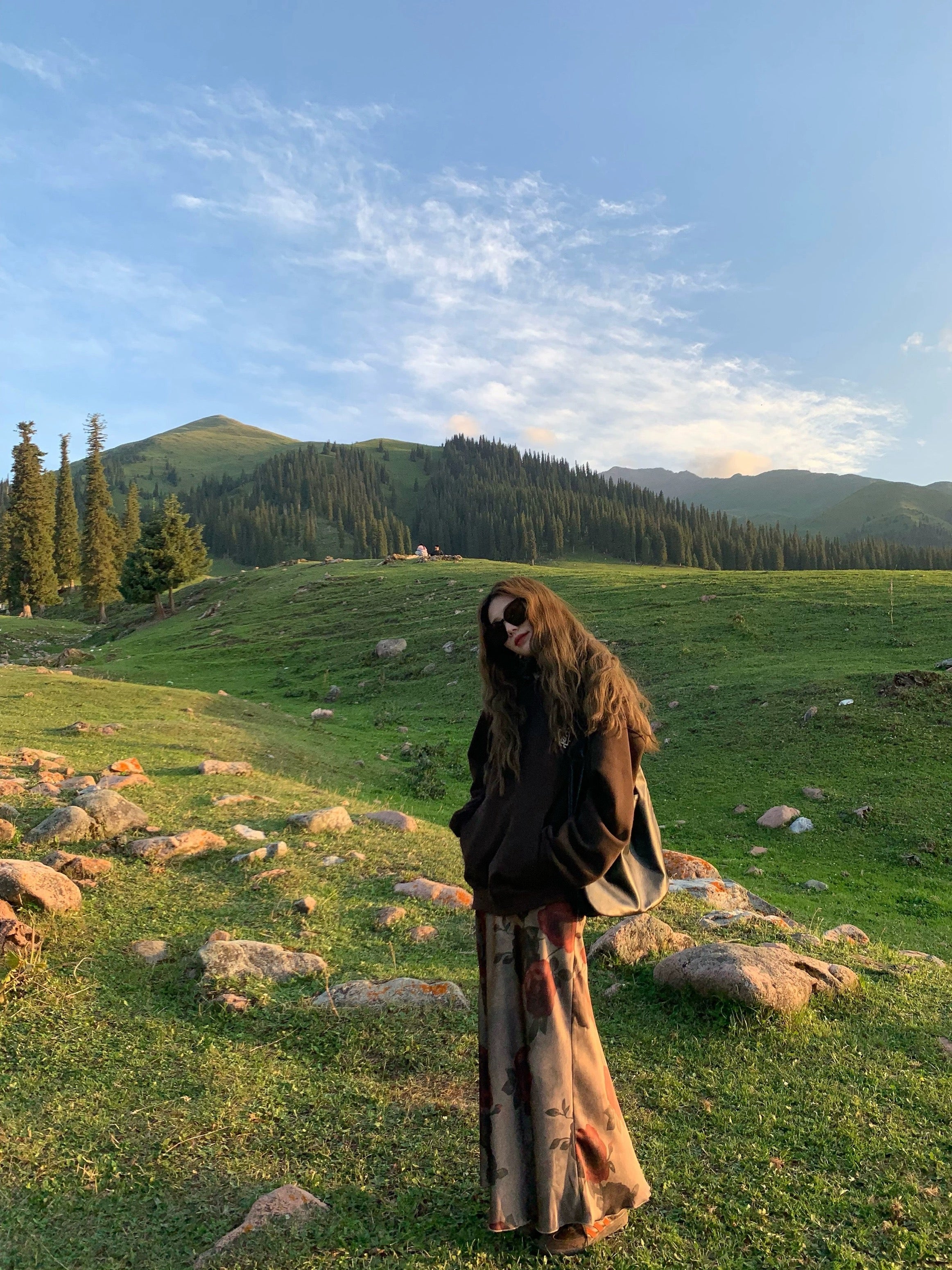 Vintage Floral Print V-Neck Slip Dress - PAINEVIDA