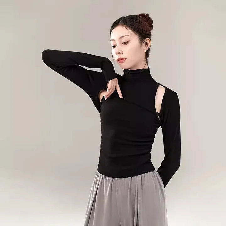 Modern Dance Spring  Long-Sleeve Activewear Attire  Bodywear.