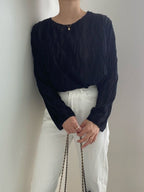 Elegant 3D Texture Long-sleeved Shirt by painevida