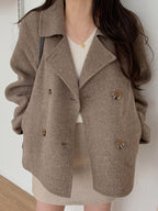 Simple Casual Short Woolen Jacket - PAINEVIDA