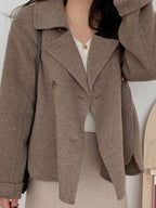 Simple Casual Short Woolen Jacket - PAINEVIDA